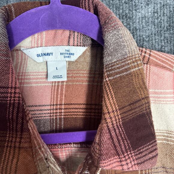 Upcycled Flannel Shirt Shacket Womens Large Boho Vintage Inspired Cottage Retro - Picture 5 of 5